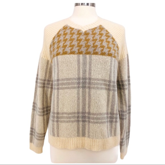 Woolrich Plaid Houndstooth Wool Mohair Blend - Picture 2 of 9